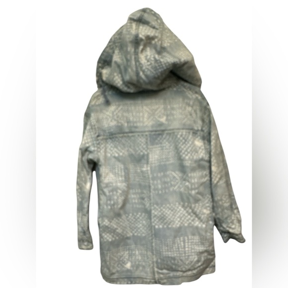 Free People Bleached Chambray Hooded Parka Jacket Oversized Denim Coat - Picture 2 of 11